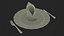 Dinner Plate Setting with Folded Napkin Brown