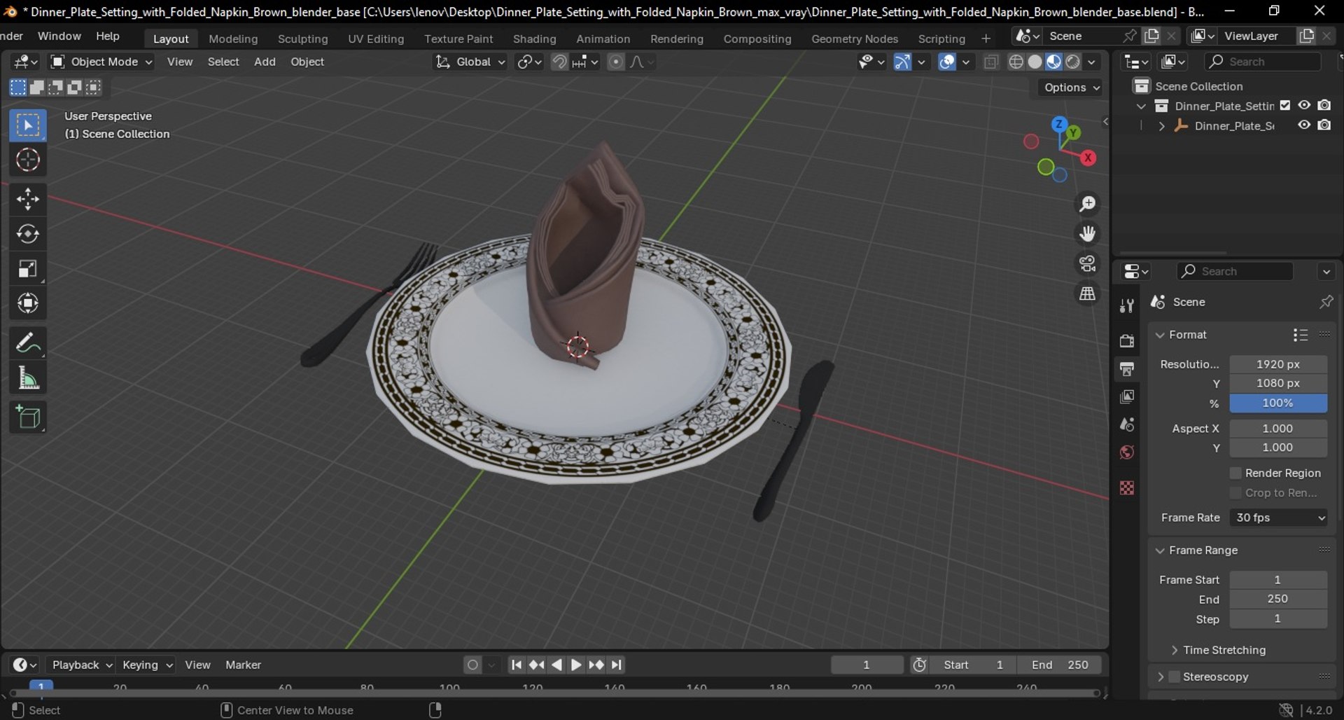 Dinner Plate Setting with Folded Napkin Brown 3D model https://p.turbosquid.com/ts-thumb/cH/p9tnV5/Xv/dinner_plate_setting_with_folded_napkin_brown_1010/jpg/1745000849/1920x1080/fit_q87/113fe11536e2024d89fc1fce30bf67cd5b2a26a1/dinner_plate_setting_with_folded_napkin_brown_1010.jpg