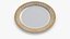 Dinner Plate Setting with Folded Napkin Brown