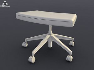 Open mind Ottoman with height-adjustable (from 380 to 500 mm) and pivoting leg rest (size 630-330 mm)