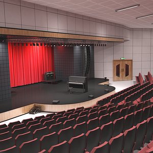 3D model piano concert hall