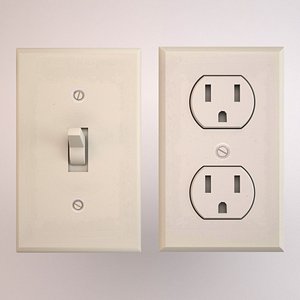 3d model of electrical socket
