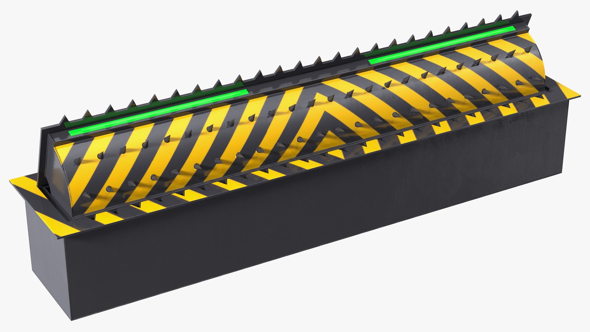 Roadblock Barrier Large 3D model for industrial visualization, technical presentation, simulation, product rendering, and animation