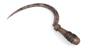 3D Old Rusty Sickle model