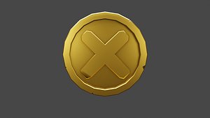 Single Sided Cross Doubloon 3D model