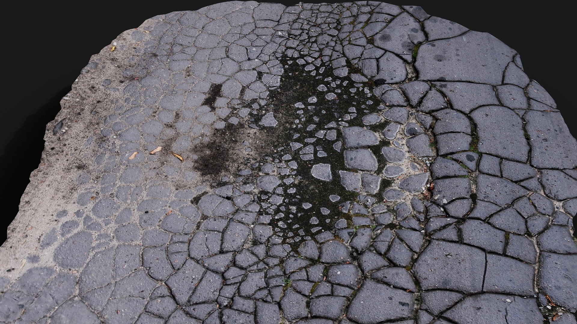 asphalt road cracked debris patch PBR photogrammetry model https://p.turbosquid.com/ts-thumb/cI/926gxl/ml/preview3/jpg/1760523482/1920x1080/fit_q87/f6f992454a0462d0ccb5e4273857217d4f59305d/preview3.jpg