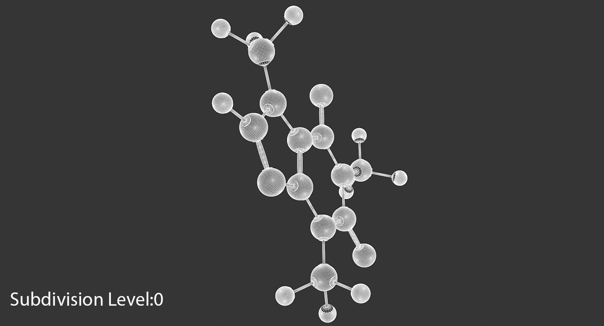 Caffeine Molecule 3D Model - TurboSquid 1418267