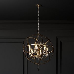Ballard Design Nicolette Crystal Orb Chandelier