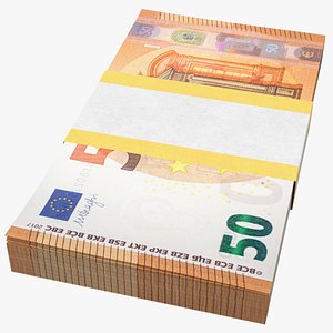 Stack Money 50 Euro 3D