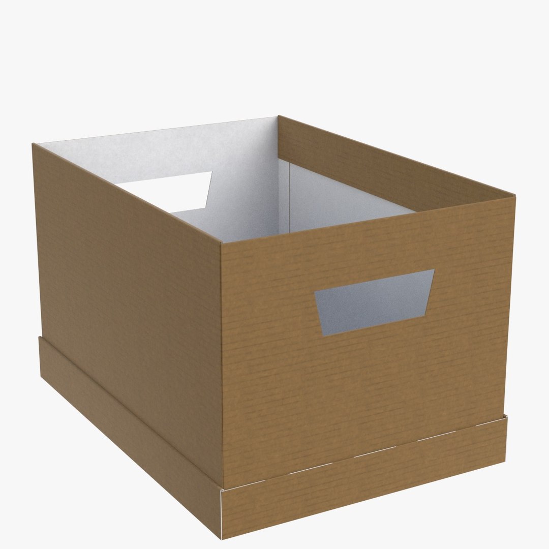 Office cardboard box model TurboSquid 1605560