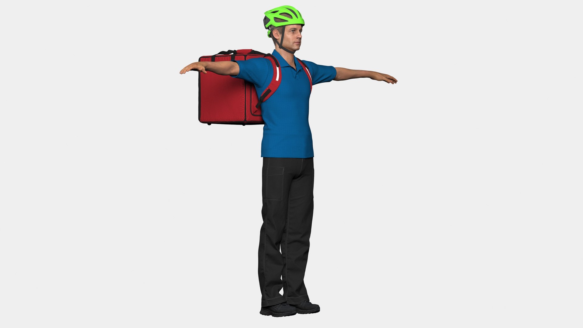 Delivery Bicycle Rider 3D Model - TurboSquid 2039879