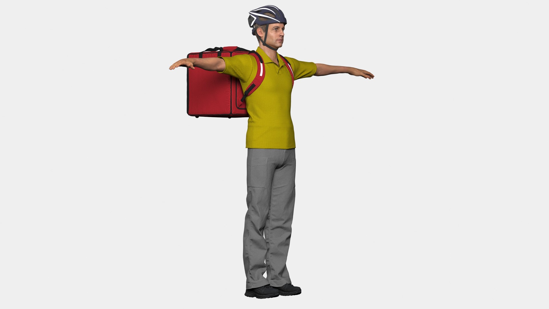 Delivery Bicycle Rider 3D Model - TurboSquid 2039879