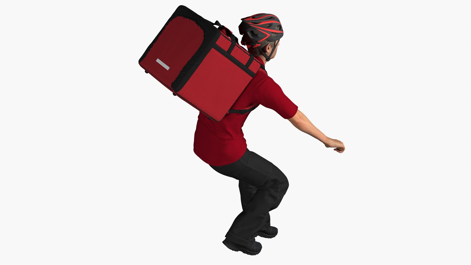 Delivery Bicycle Rider 3D Model - TurboSquid 2039879