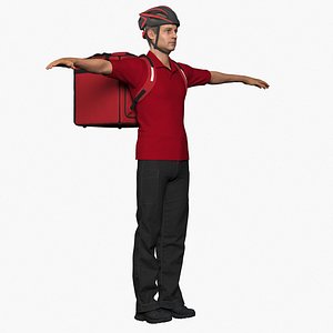 Delivery Bicycle Rider 3D model