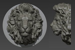3D Lion head  for pendant model