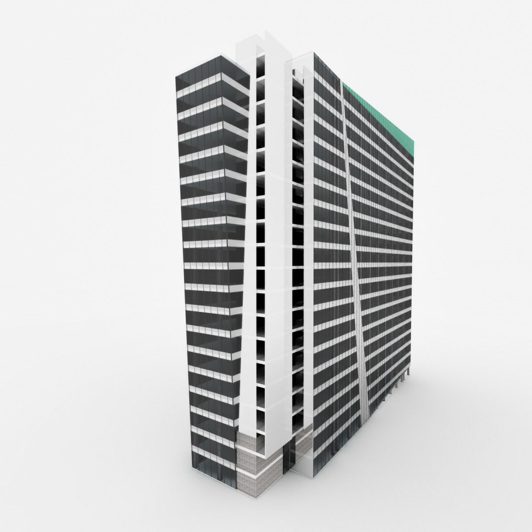 3d City Office Building Model