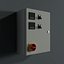 Caja de control de temperatura industrial con interruptores y PIDs