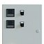 Caja de control de temperatura industrial con interruptores y PIDs