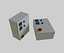 Caja de control de temperatura industrial con interruptores y PIDs