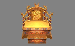 3D throne chair model