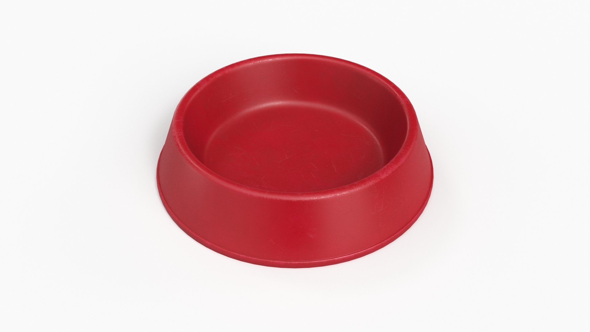 3D Model Pet Food Bowl Plastic Red - TurboSquid 2120376