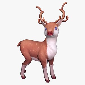 3D DeerAnimatedRigged