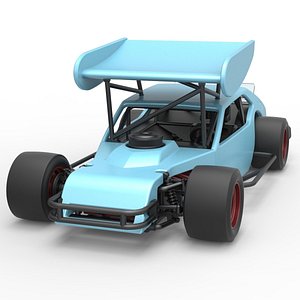 Vintage Asphalt Modified stock car V2 with wing Scale 1 to 25