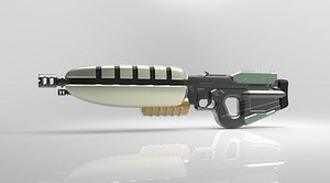 3D blaster gun bx-201 weapon model