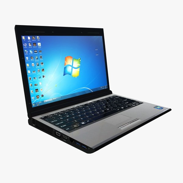 3d laptop computer model
