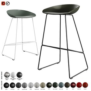3D hay - stool barstool model