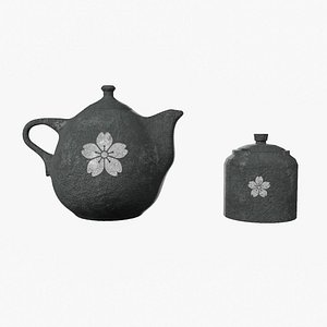 Low-Poly Chinese Teapot Collection