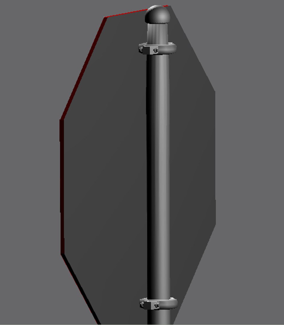 3ds Max Stop Sign