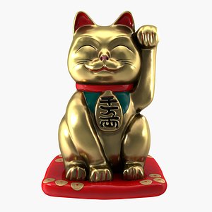 Maneki Neko Gold Japan Cat PBR