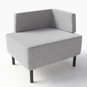 3D Office Corner Armchair