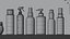 Cosmetic containers 3d models and mockup Collection 3