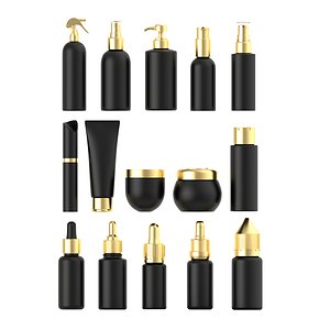 3D Cosmetic containers 3d models and mockup Collection 3