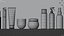Cosmetic containers 3d models and mockup Collection 3