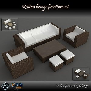 Rattan lounge furniture set_collection
