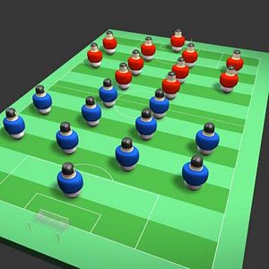 3d soccer field
