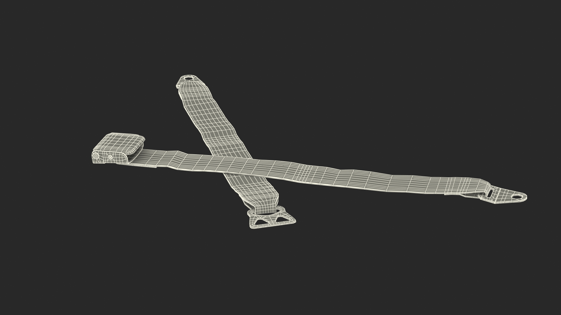 3D model Airline Seat Belt Extender Type B Blue TurboSquid 2163435