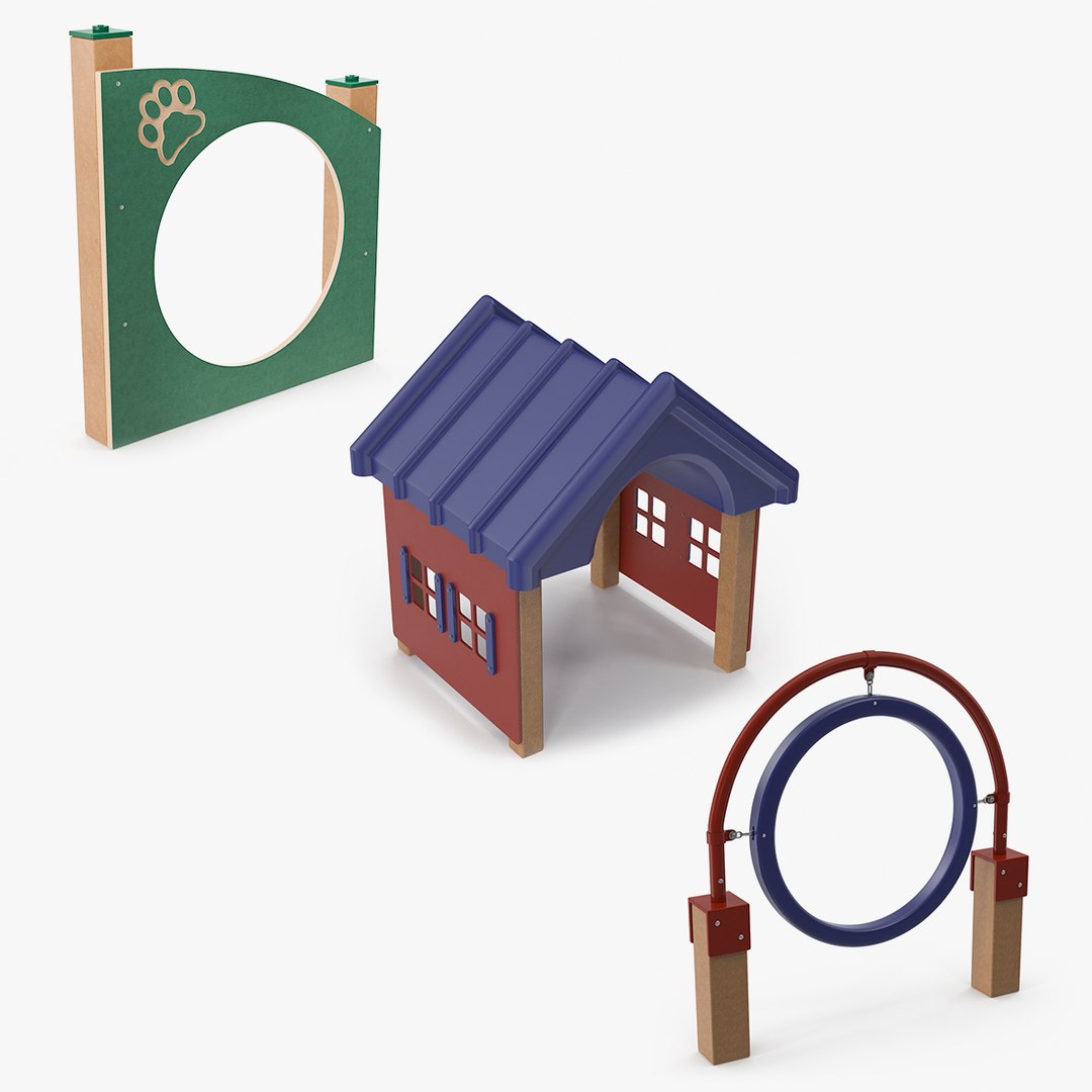 Dog Obstacles Collection 3D model preview