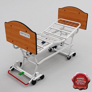3d full-electric hospital bed zenith model