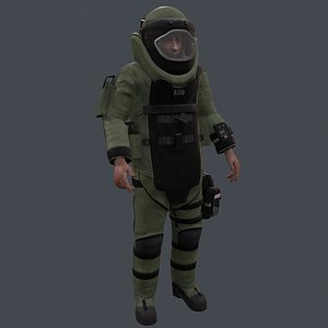 eod9 bomb disposal suit 3d obj