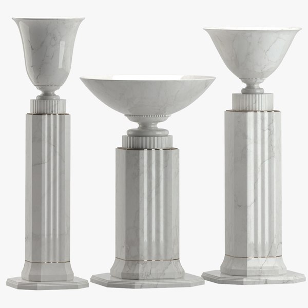 3D sculpture 54 pedestals