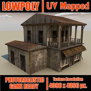 Lowpoly building LPBldX12r
