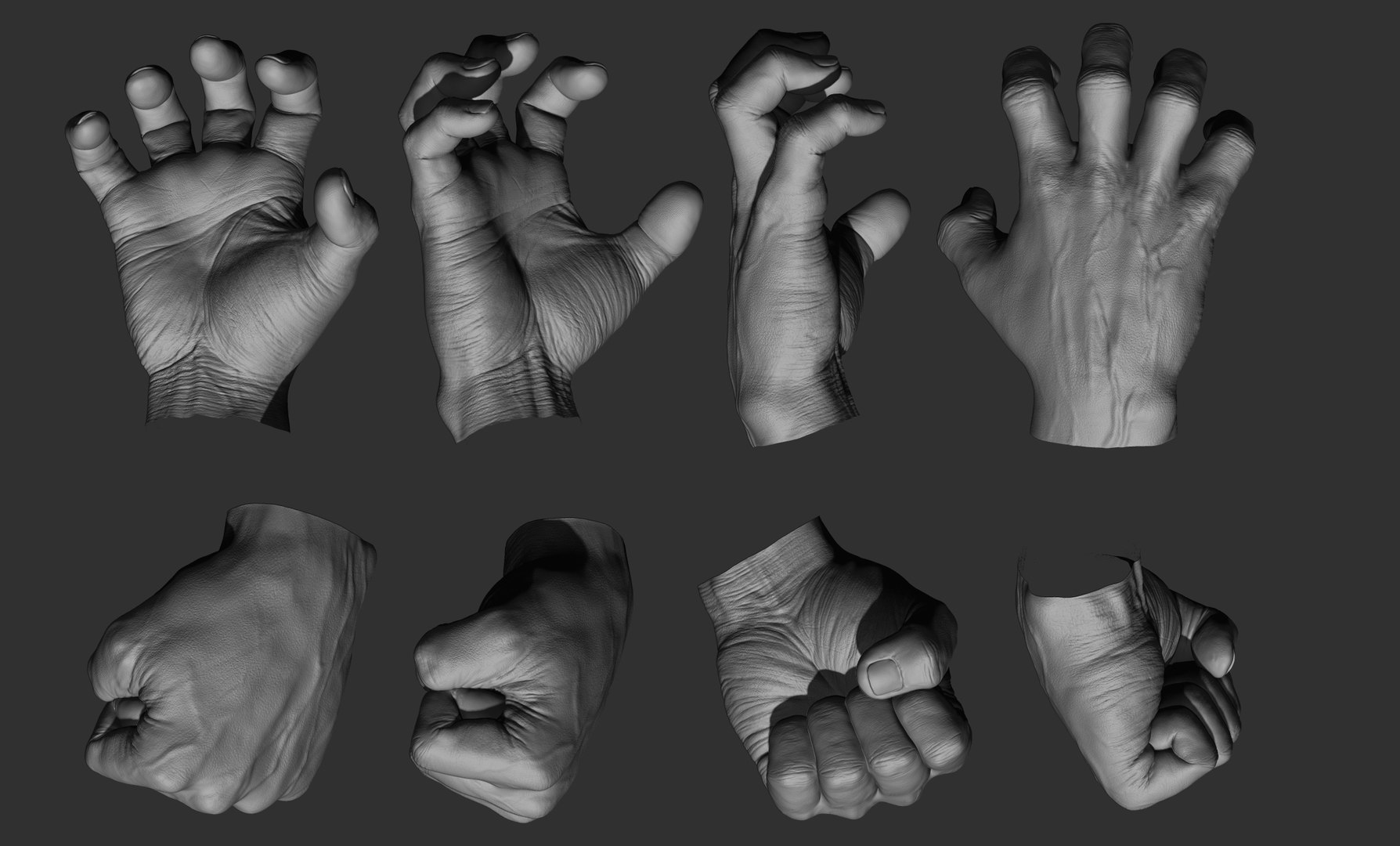 Male Hand Sculpt In 2 Poses 3D Model - TurboSquid 1853721