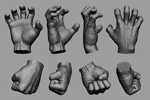 Male Hand Sculpt in 2 poses