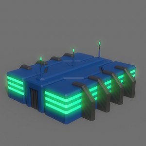 PBR Sci-Fi Building A10 3D