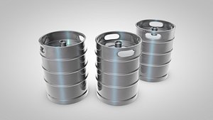 beer kegs 3d model