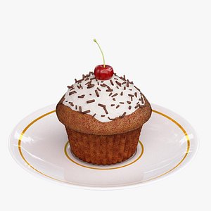 3d model tasty cupcake